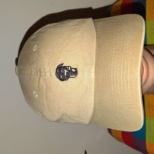 Any Memes Embroidered Strapback Hat Cap Beige